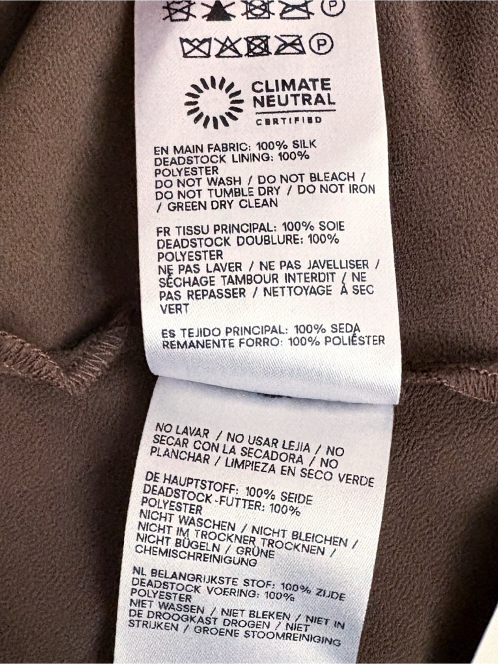 Reformation Anaiis Silk Dress in Morel - Picture 10 of 10